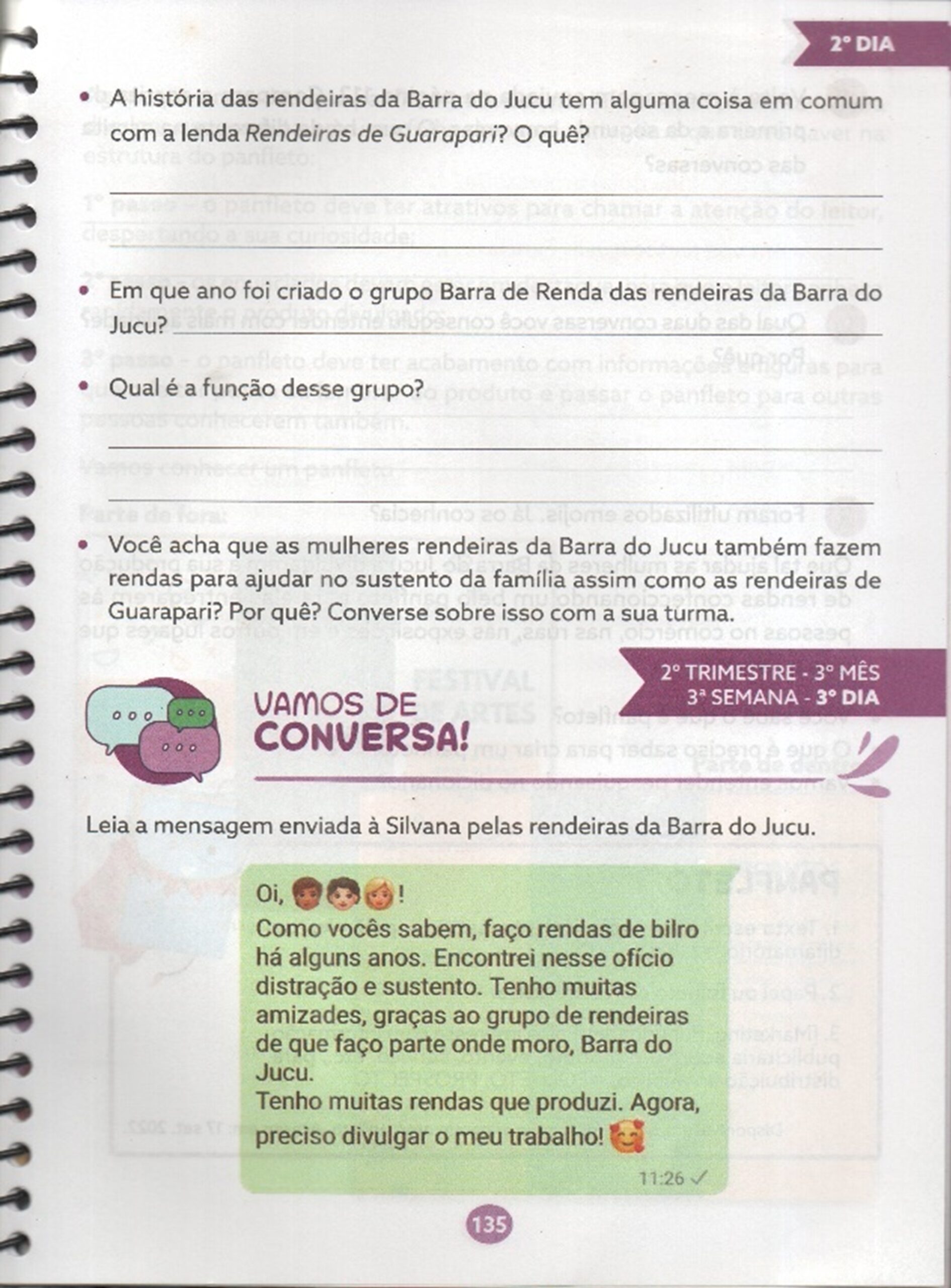 IMAGEM LIVRO COLEÇÃO PAES ALFABETIZAÇÃO - GOVERNO ESPÍRITO SANTO - RENDA DE BILRO 5