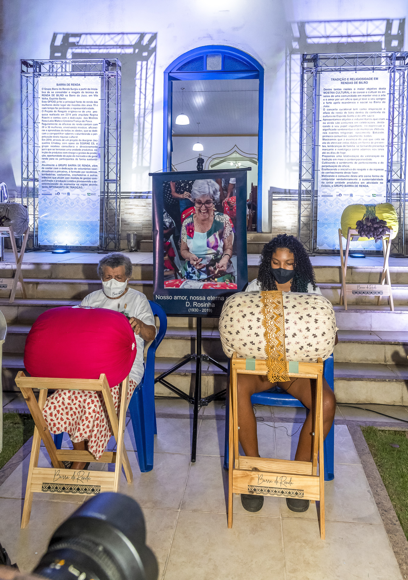 Mostra Tradição e Religiosidade em Rendas De Bilro - Igreja Nossa Senhora da Glória - Barra do Jucu - Vila Velha (ES) - Brasil