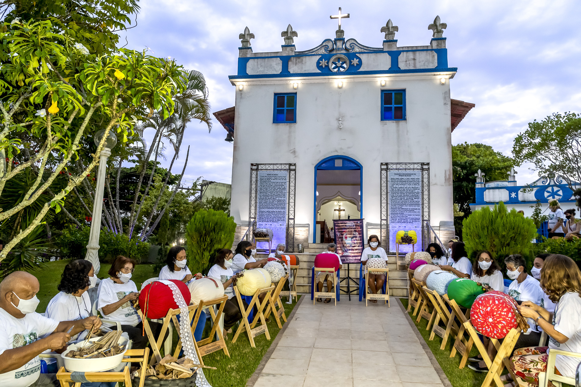Mostra Tradição e Religiosidade em Rendas De Bilro - Igreja Nossa Senhora da Glória - Barra do Jucu - Vila Velha (ES) - Brasil